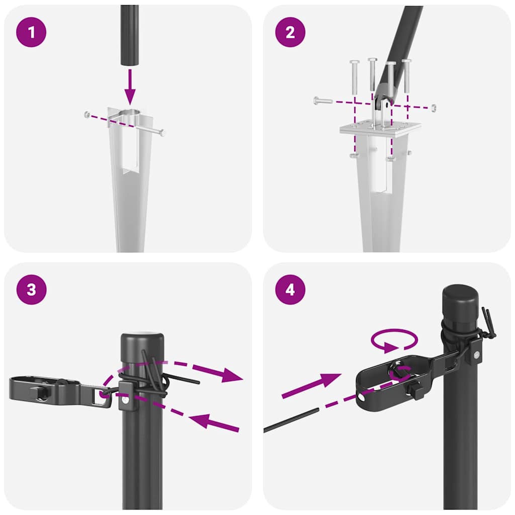 Hegnspæl Andet 26 pcs Grå 3,2 x 3,2 x 140 cm Stål