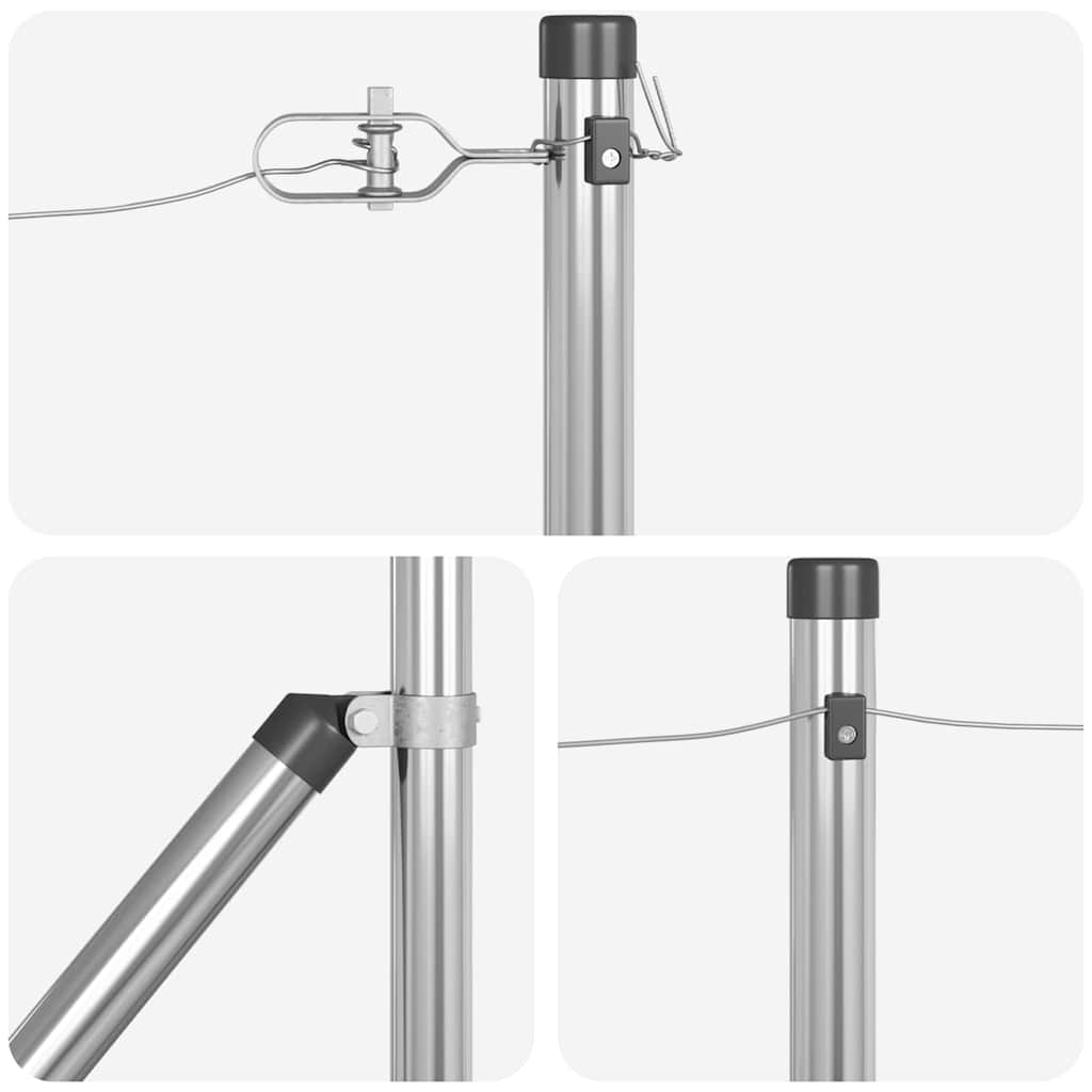 Hegnspæl Andet 26 pcs Grå 3,2 x 3,2 x 100 cm Stål