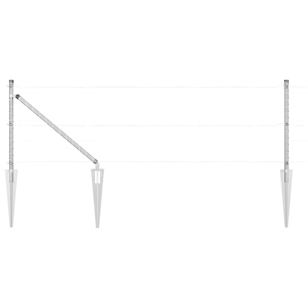 Hegnspæl Andet 26 pcs Grå 3,2 x 3,2 x 100 cm Stål