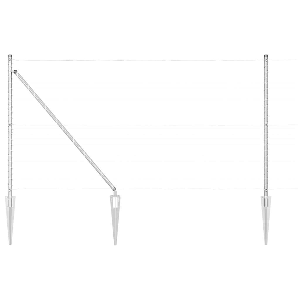 Hegnspæl Andet 26 pcs Grå 3,2 x 3,2 x 140 cm Stål