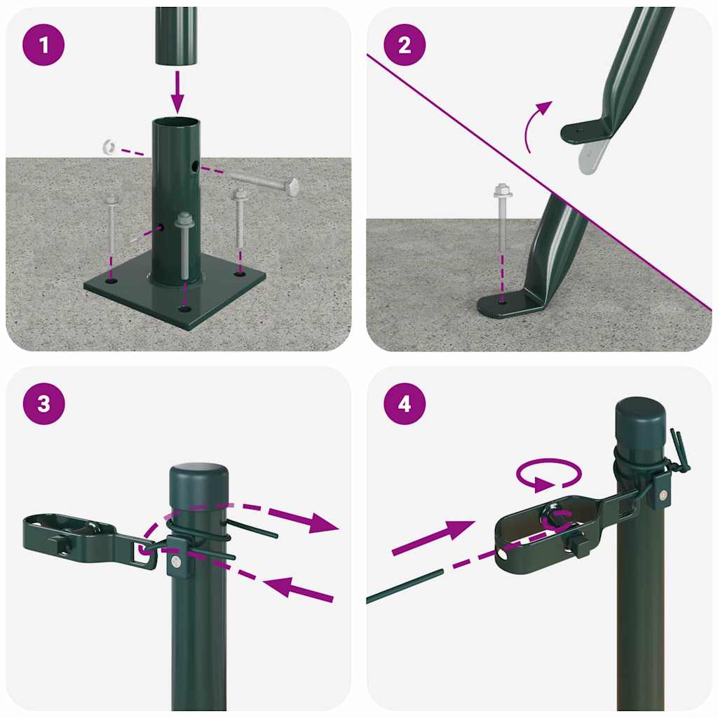 Hegnspæl Andet 26 pcs Grå 3,2 x 3,2 x 110 cm Stål