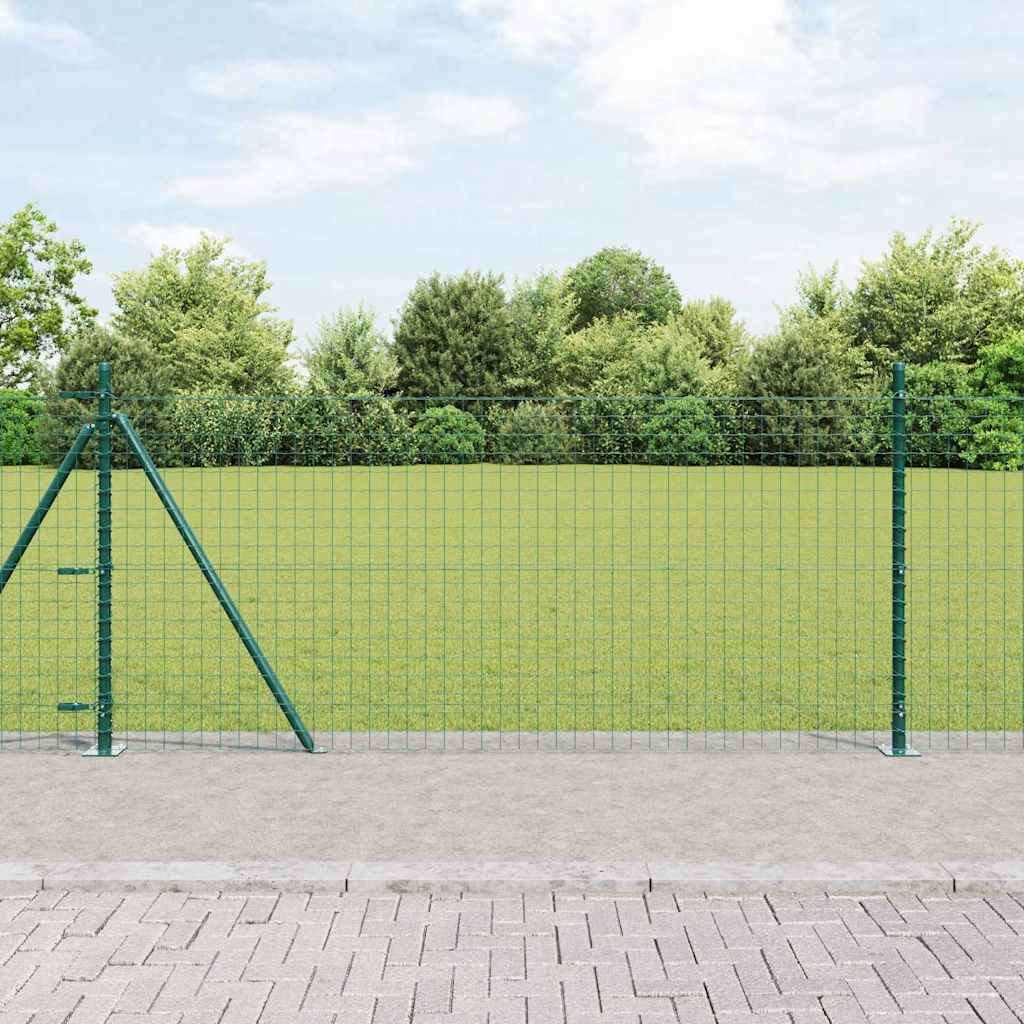 Hegn stang med beton base 52 stk. Grøn Pulverlakeret stål