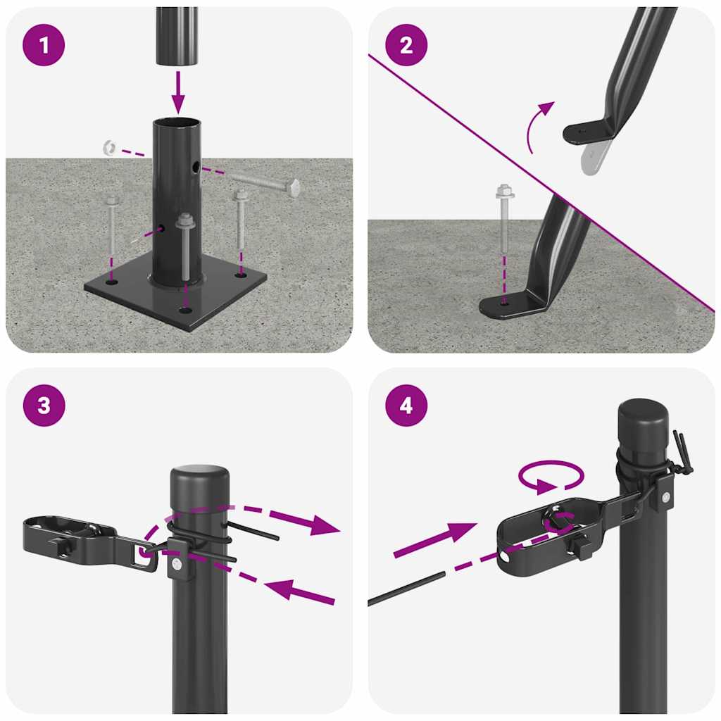 Hegnspæl Andet 26 pcs Grå 3,2 x 3,2 x 110 cm Stål
