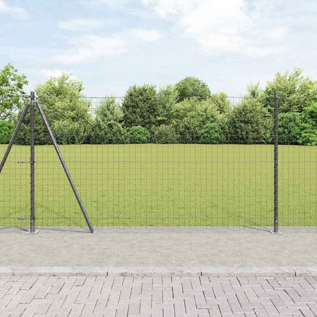 Hegn stang med beton base 26 stk. Grå Pulverlakeret stål