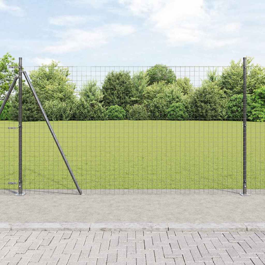 Hegn stang med beton base 26 stk. Grå Pulverlakeret stål