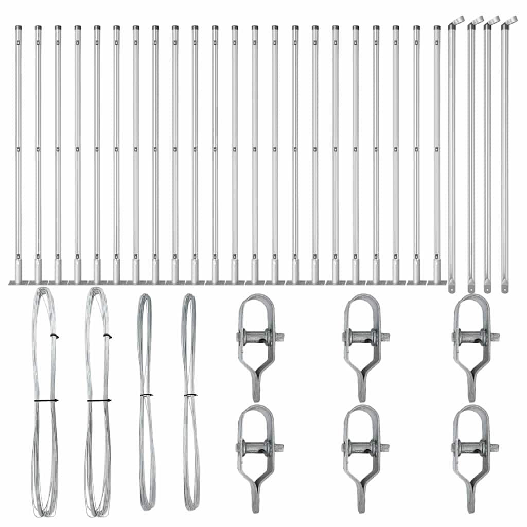 Hegnspæl Andet 26 pcs Grå 3,2 x 3,2 x 110 cm Stål