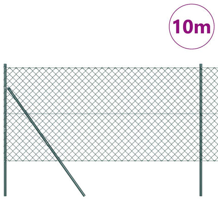 Kædetrådsgitter Grundfiks 10 x 1,4 m PVC-belagt stål Grøn Mesh