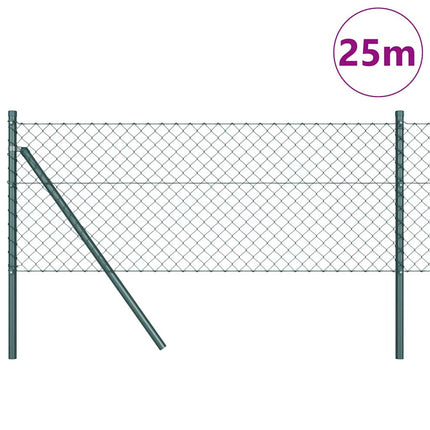 Kædetrådsgitter Grundfiks 25 x 0,4 m PVC-belagt stål Grøn Mesh