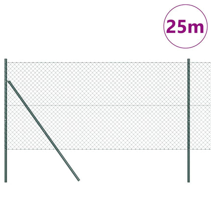Kædetrådsgitter Grundfiks 25 x 1 m PVC-belagt stål Grøn Mesh