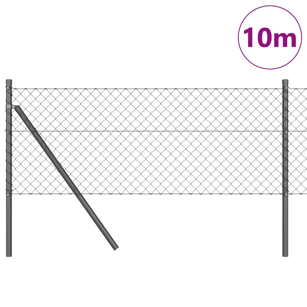 Grundfikseret svejset trådgærde 10 x 0,6 m (B x H)