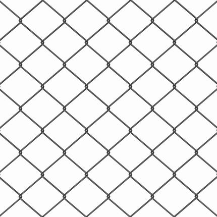 Udendørs kædehegns jordfiks 10 x 1,2 m PVC-belagt stål Grå Mesh