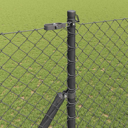 Kædetrådsgitter Grundfiks 10 x 1,5 m PVC-belagt stål Grå Mesh