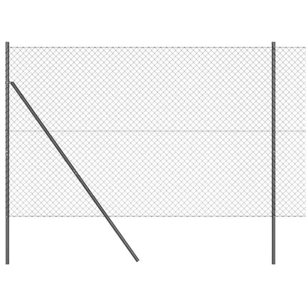 Kædetrådsgitter Grundfiks 10 x 1,5 m PVC-belagt stål Grå Mesh