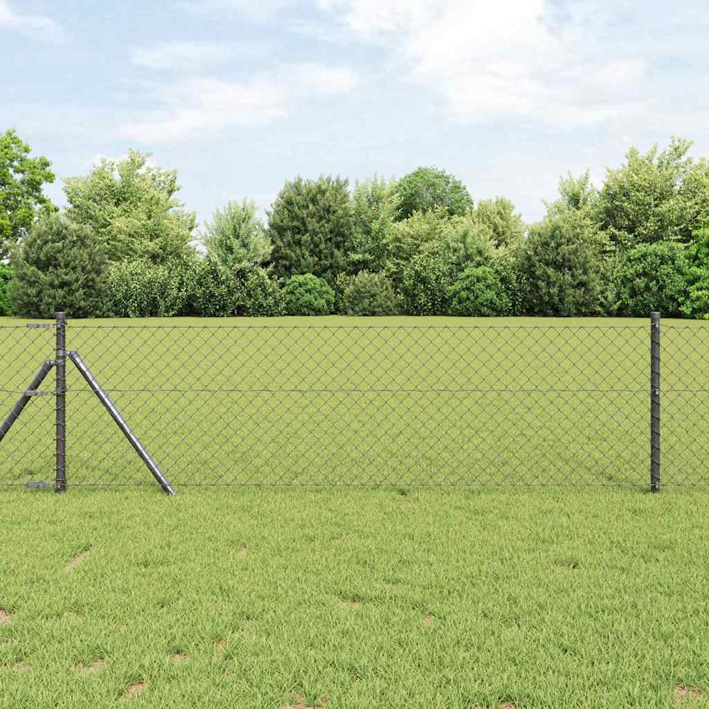 Grundfikseret svejset trådgærde 25 x 0,8 m (B x H)