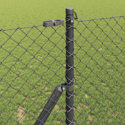 Kædetrådsgitter Grundfiks 25 x 1 m PVC-belagt stål Grå Mesh