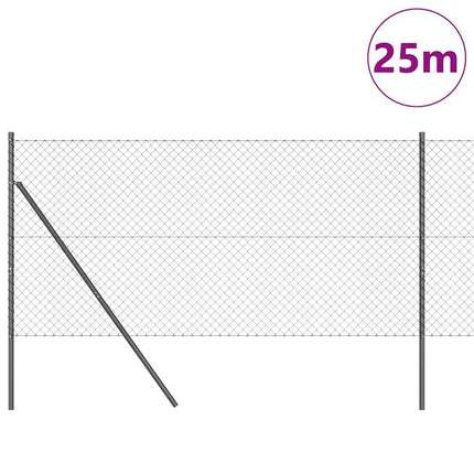 Kædetrådsgitter Grundfiks 25 x 1 m PVC-belagt stål Grå Mesh