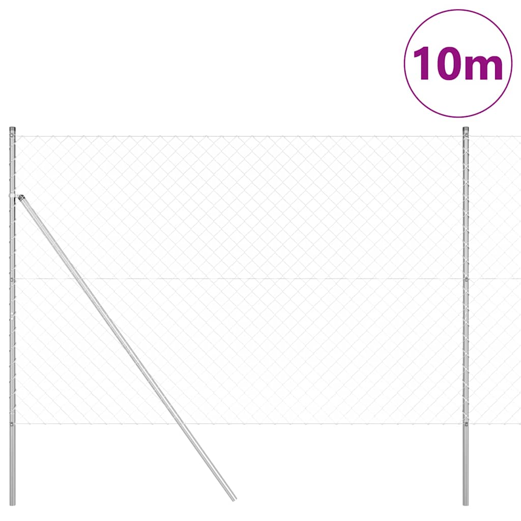 Hegnspæl Sølv 10 x 1,5 m (60 x 60 mm mesh) Stål