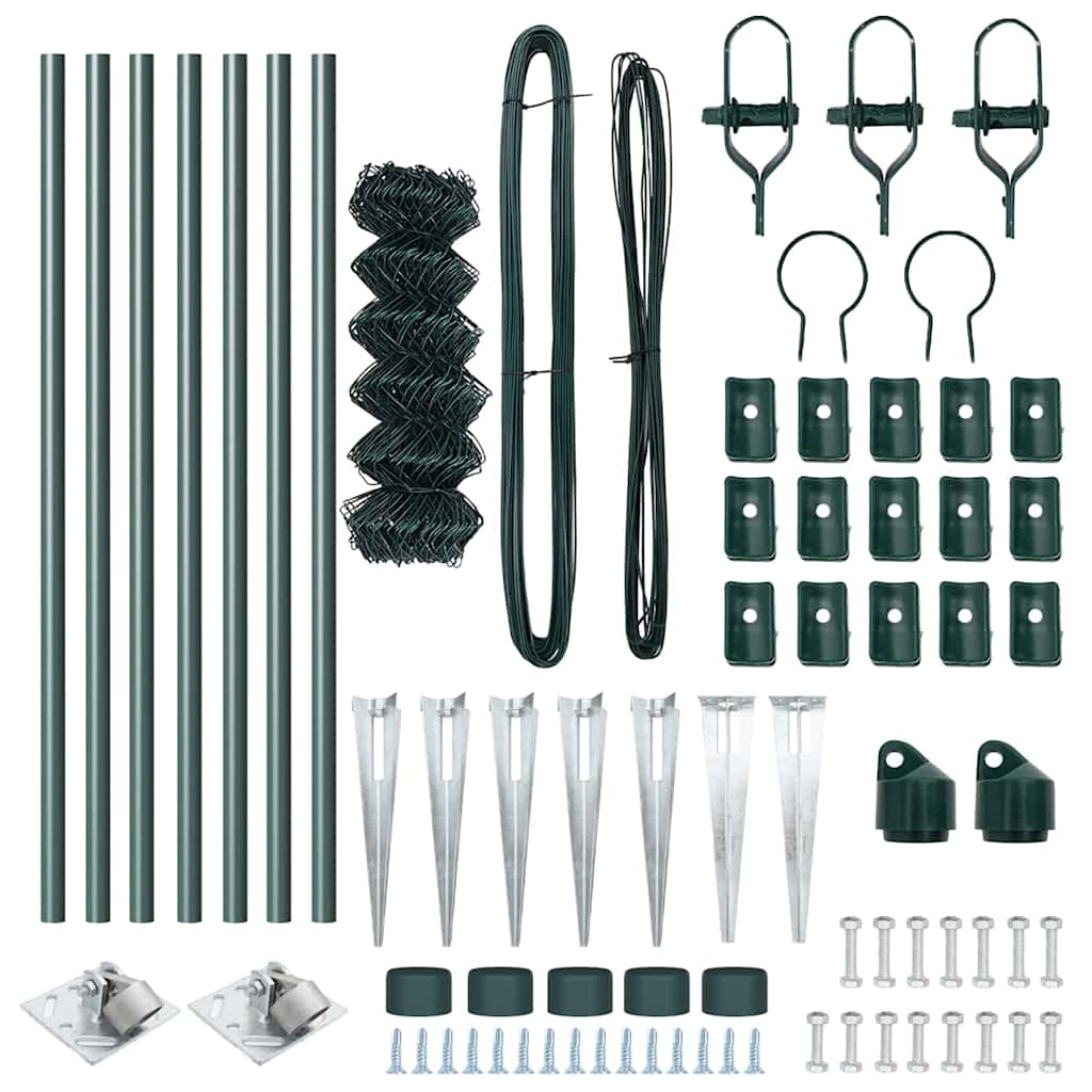 Svejset trådhegn med spidser 10 x 0,8 m (B x H) PVC-belagt stål