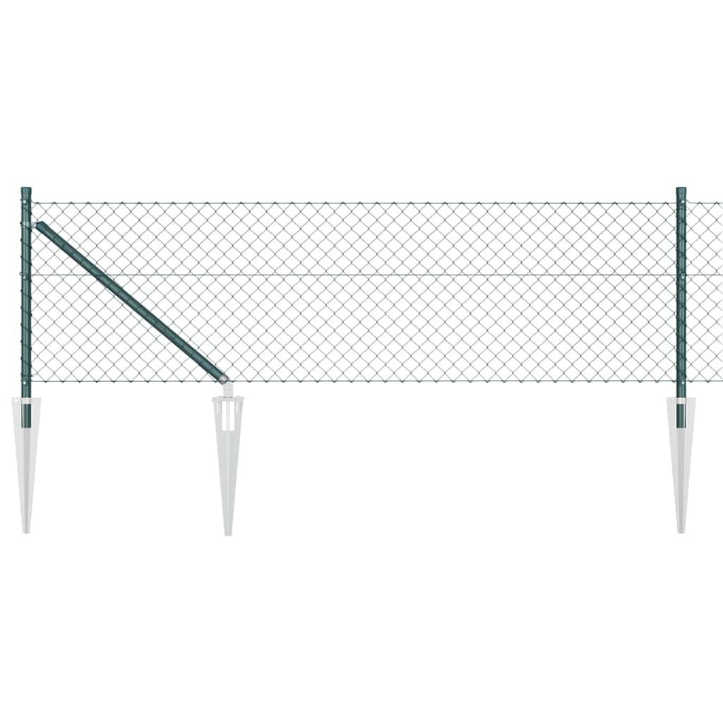 Svejset trådhegn med spidser 10 x 0,4 m (B x H) PVC-belagt stål