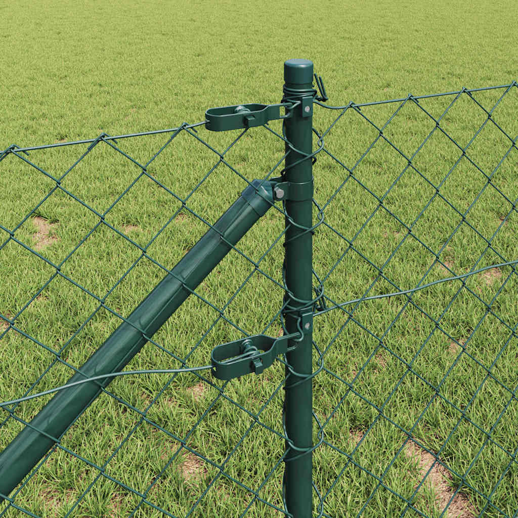 Svejset trådhegn med spidser 10 x 0,8 m (B x H) PVC-belagt stål