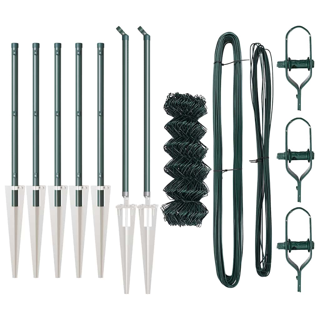 Svejset trådhegn med spidser 10 x 0,8 m (B x H) PVC-belagt stål