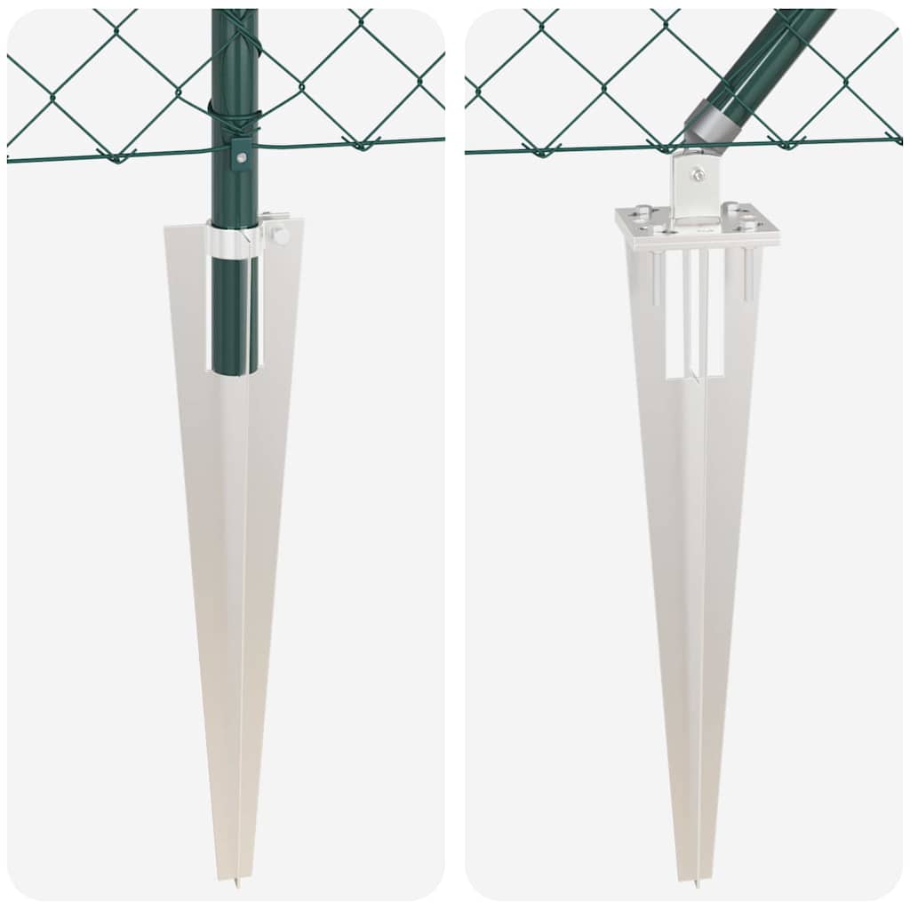 Svejset trådhegn med spidser 10 x 1,2 m (B x H) PVC-belagt stål