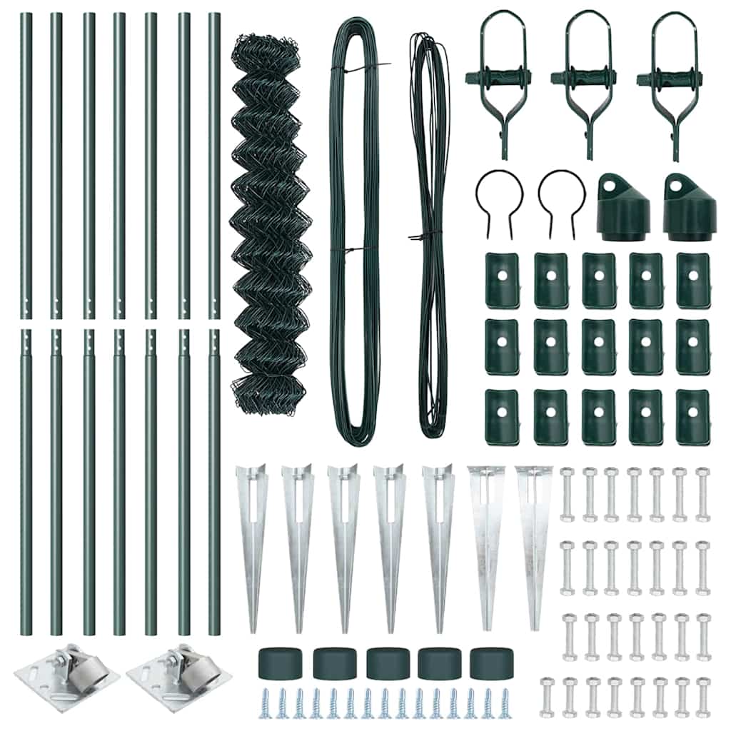 Svejset trådhegn med spidser 10 x 1,2 m (B x H) PVC-belagt stål