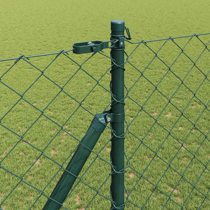 Kædehegn med pigge 10 x 1,6 m PVC-belagt stål Grøn Mesh
