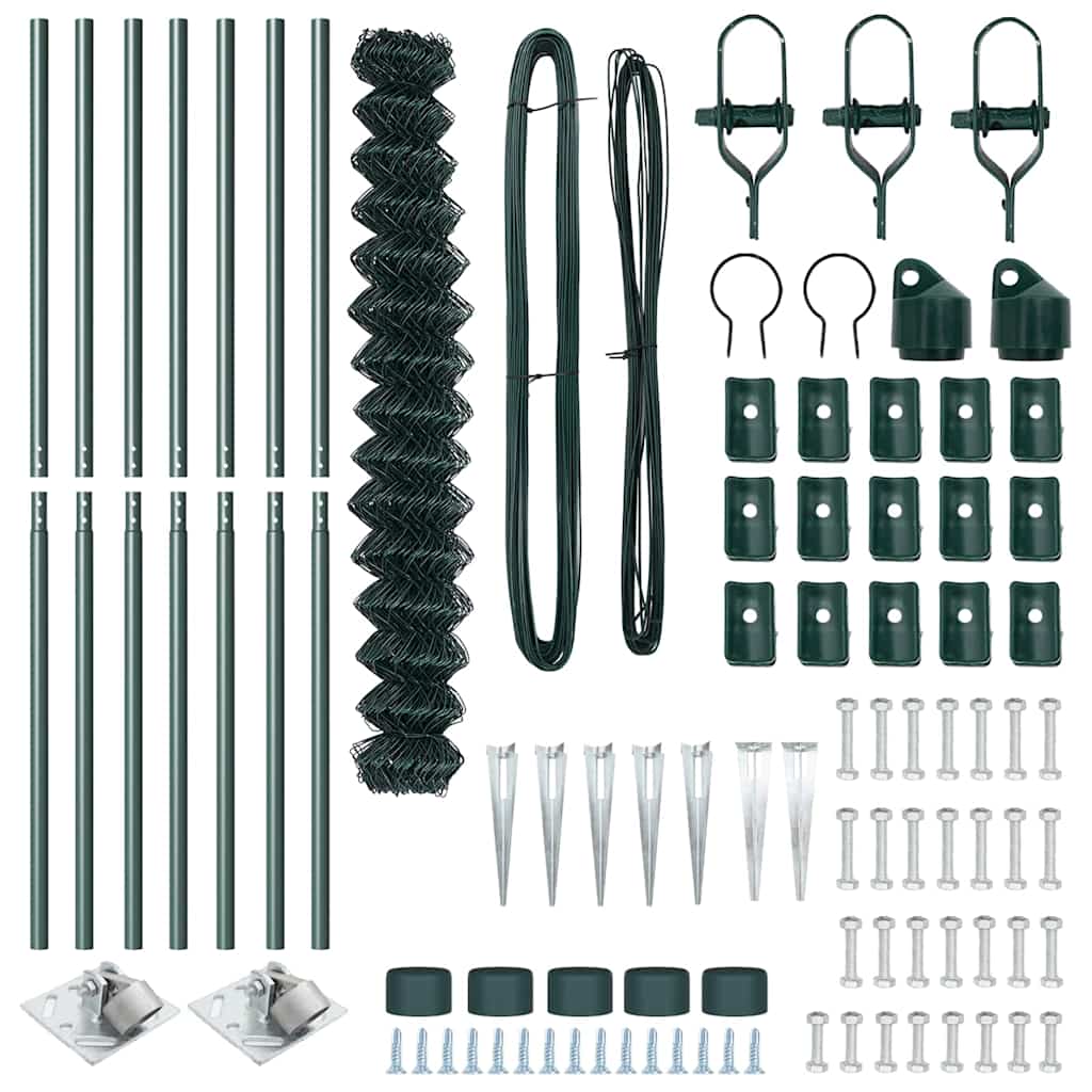 Svejset trådhegn med spidser 10 x 1,6 m (B x H) PVC-belagt stål