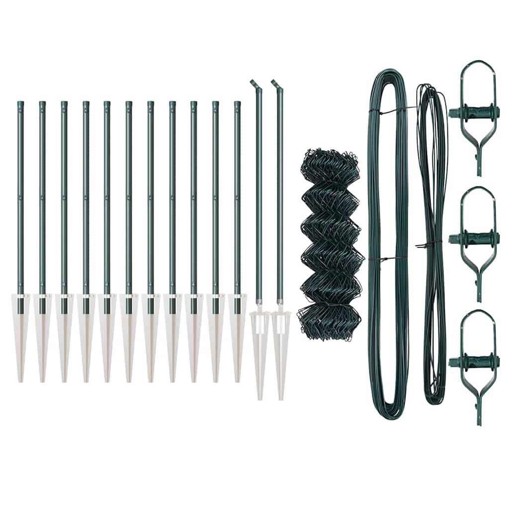 Svejset trådhegn med spidser 25 x 0,4 m (B x H) PVC-belagt stål