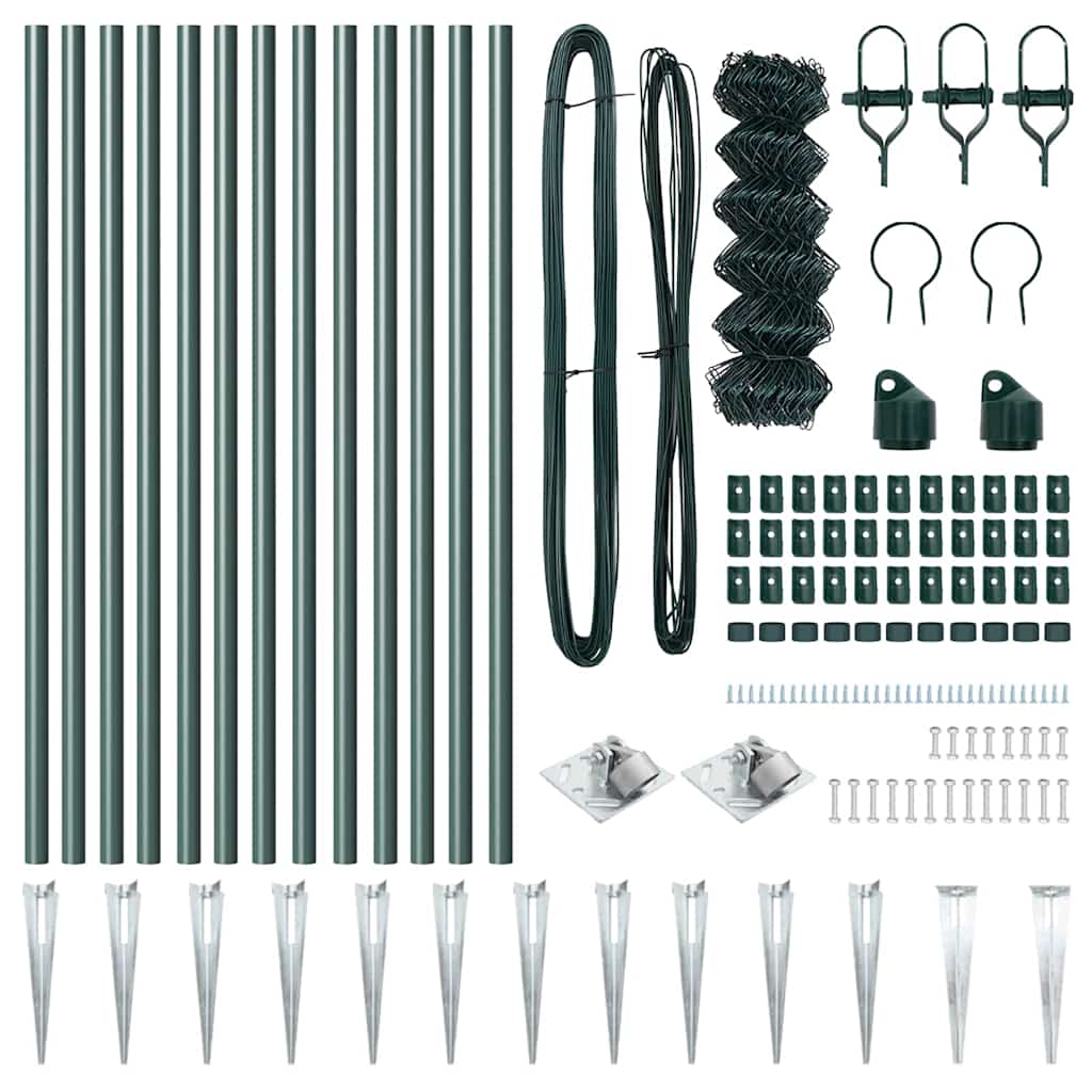 Svejset trådhegn med spidser 25 x 0,8 m (B x H) PVC-belagt stål