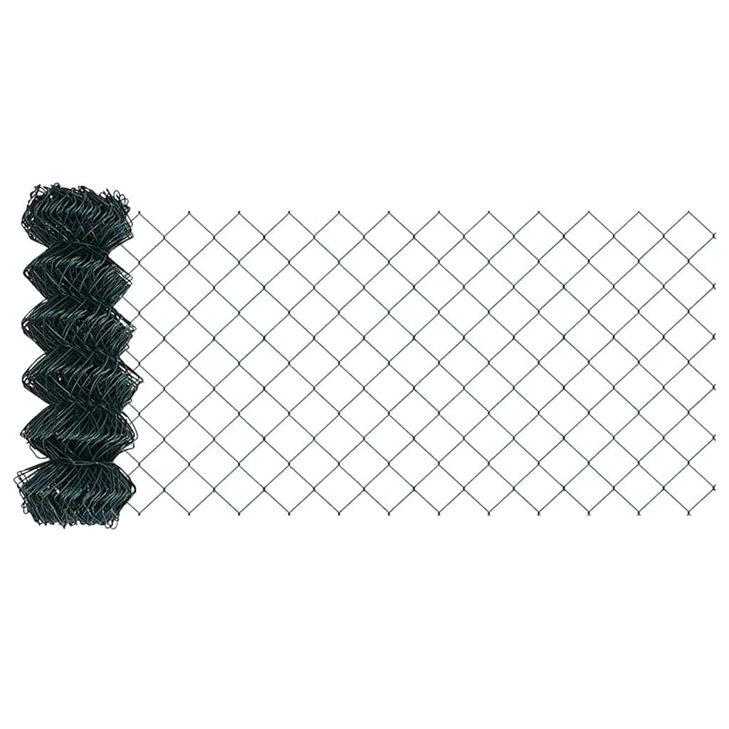 Svejset trådhegn med spidser 25 x 0,8 m (B x H) PVC-belagt stål
