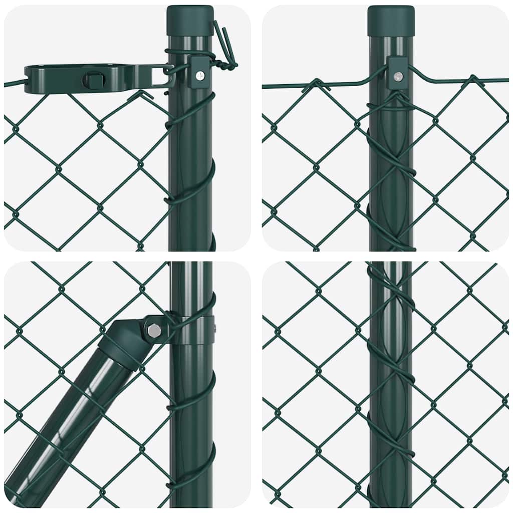 Svejset trådhegn med spidser 25 x 1 m (B x H) PVC-belagt stål