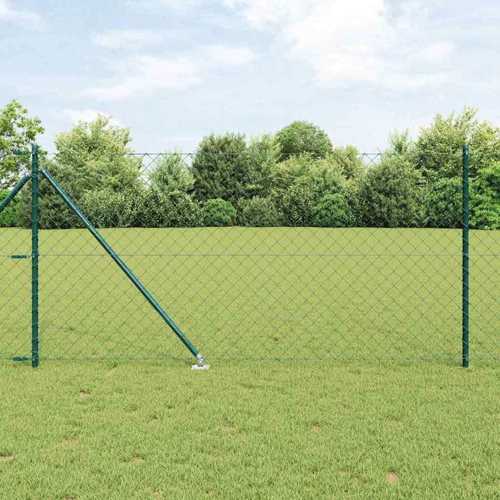 Svejset trådhegn med spidser 25 x 1 m (B x H) PVC-belagt stål