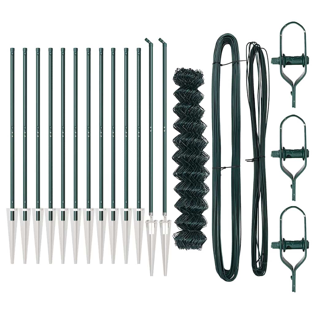Svejset trådhegn med spidser 25 x 1 m (B x H) PVC-belagt stål