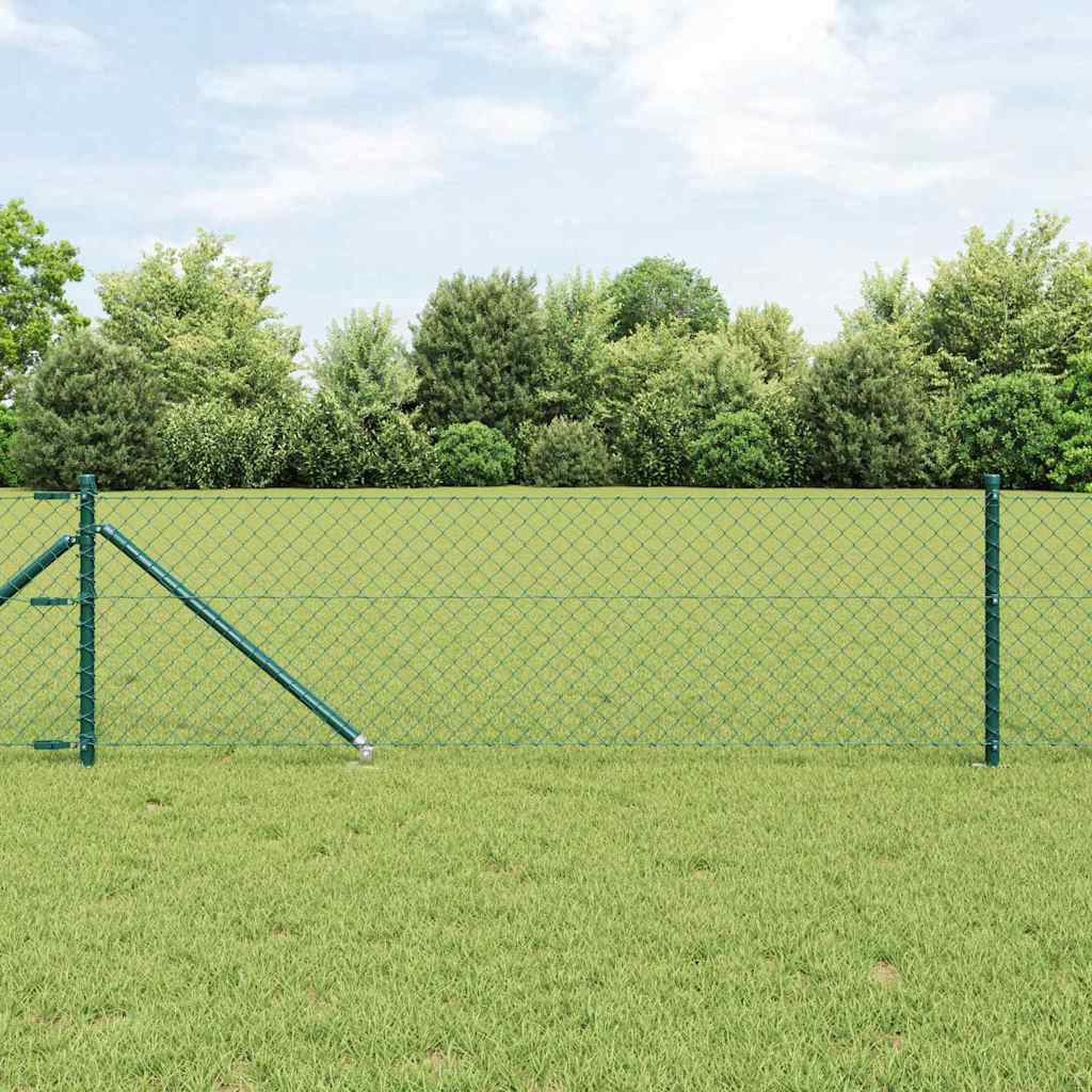 Svejset trådhegn med spidser 25 x 0,4 m (B x H) PVC-belagt stål