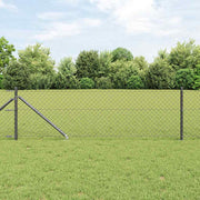 Svejset trådhegn med spidser 10 x 0,4 m (B x H) PVC-belagt stål