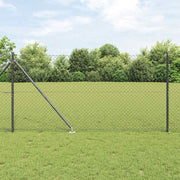 Svejset trådhegn med spidser 10 x 1,4 m (B x H) PVC-belagt stål