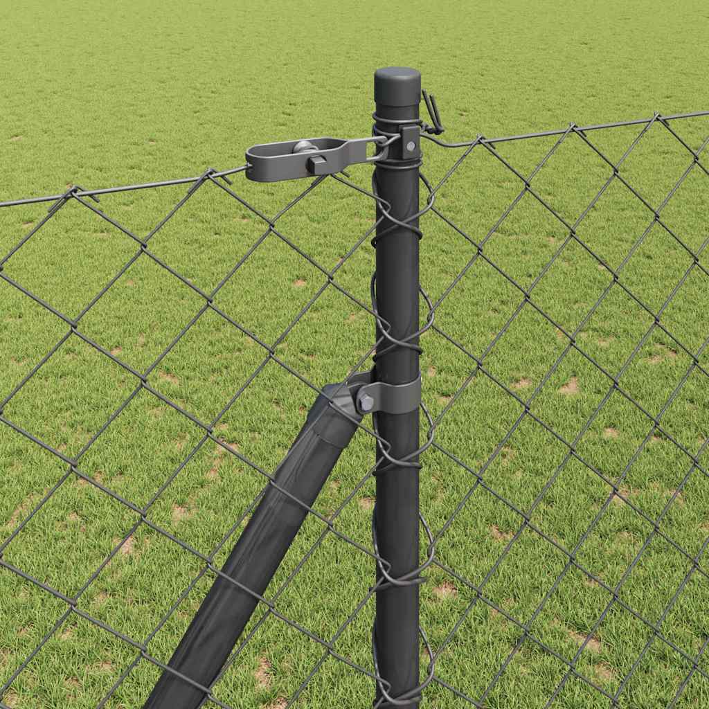 Svejset trådhegn med spidser 10 x 1,5 m (B x H) PVC-belagt stål