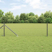 Svejset trådhegn med spidser 25 x 0,4 m (B x H) PVC-belagt stål