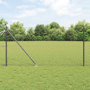 Svejset trådhegn med spidser 25 x 1,4 m (B x H) PVC-belagt stål