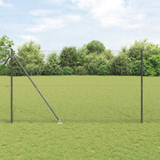 Svejset trådhegn med spidser 25 x 1,5 m (B x H) PVC-belagt stål