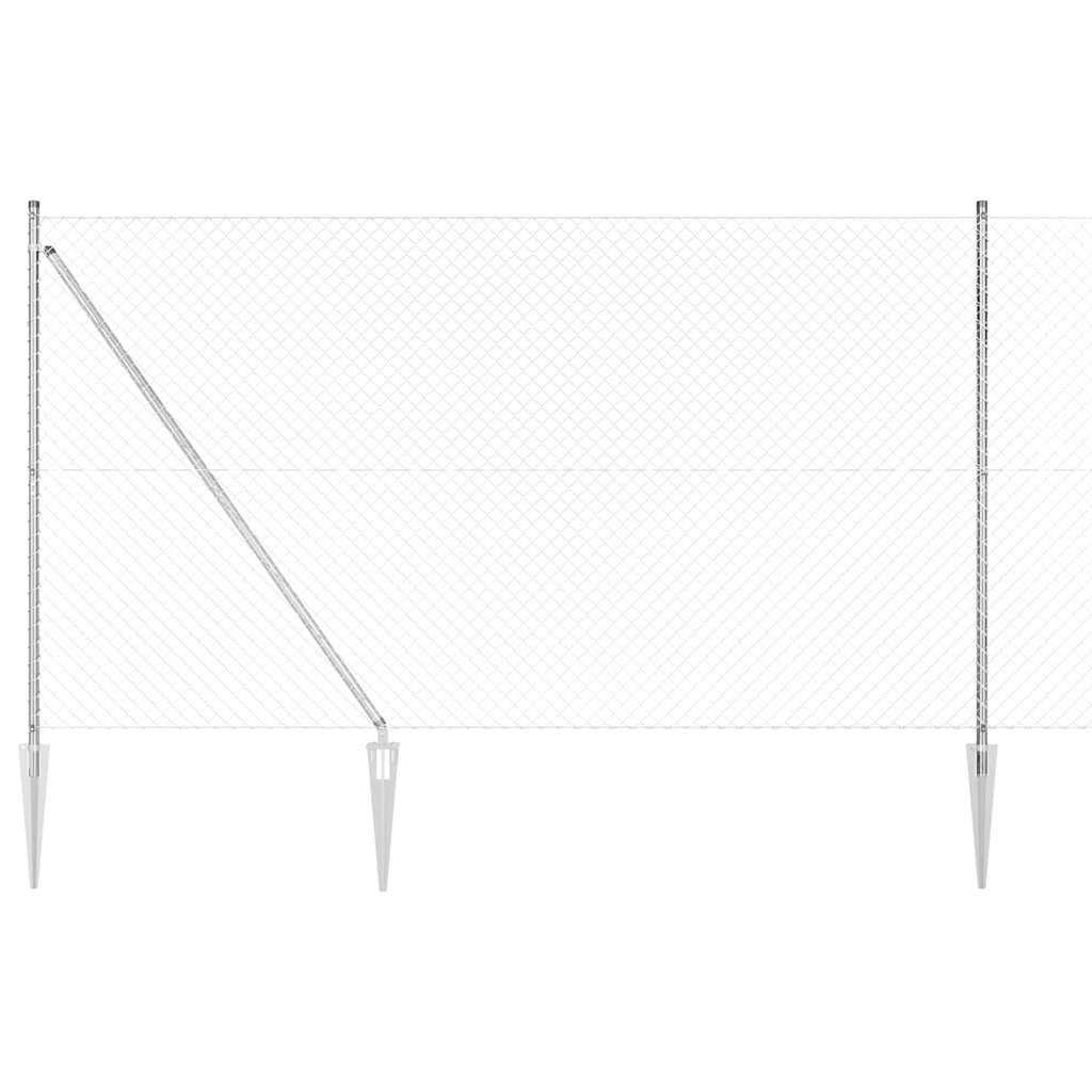 Svejset trådhegn med spidser 10 x 1,5 m (B x H)