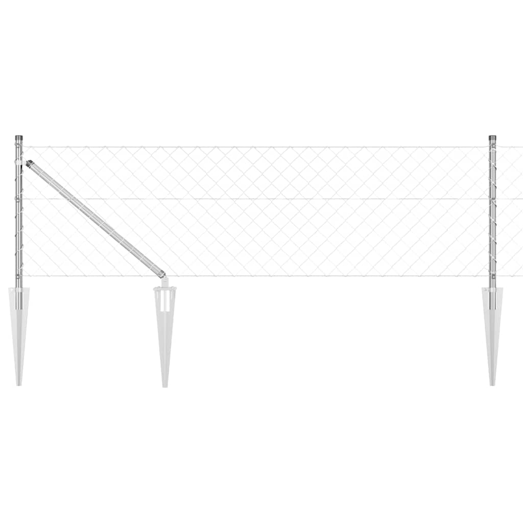 Svejset trådhegn med spidser 25 x 0,4 m (B x H)