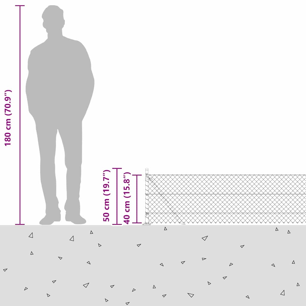 Svejset Trådhegn med Betonsokkel 10 x 0,4 m (B x H)