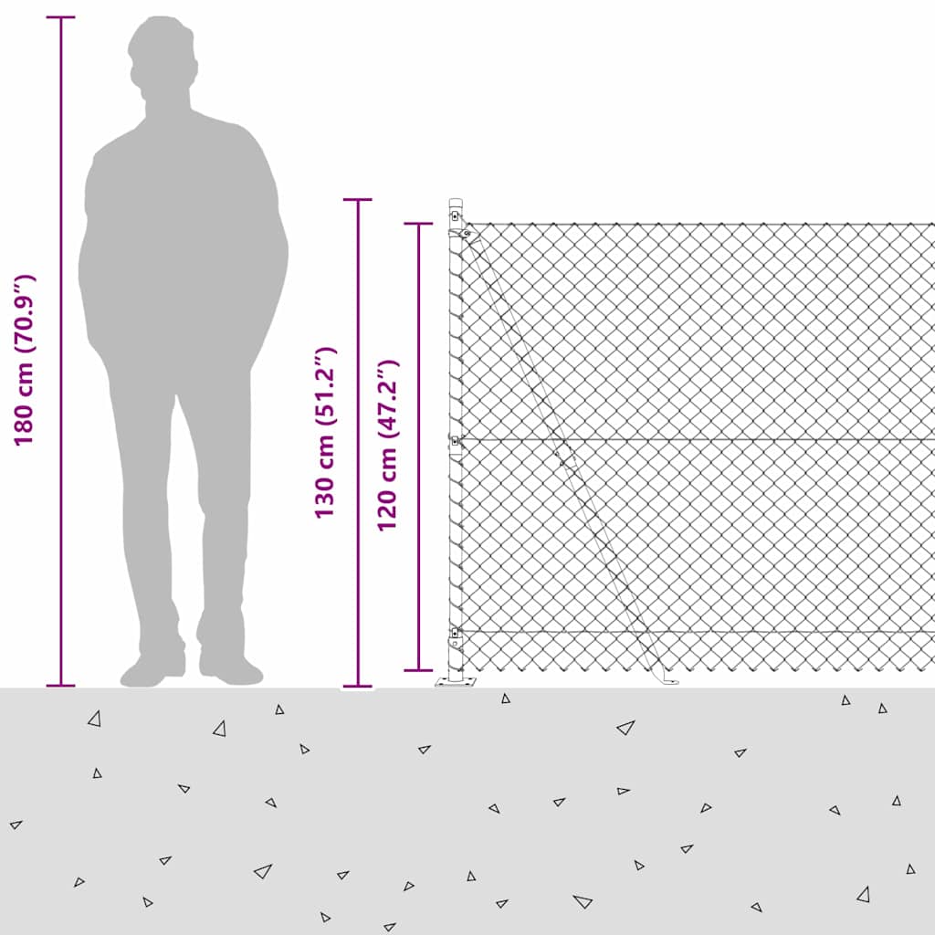 Svejset Trådhegn med Betonsokkel 10 x 1,2 m (B x H)