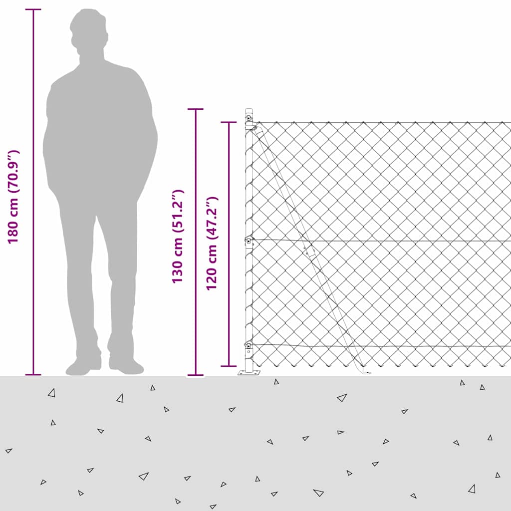 Svejset Trådhegn med Betonsokkel 10 x 1,2 m (B x H)