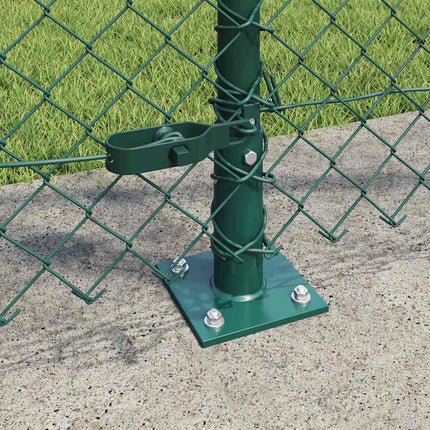 Udendørs kædedysehegn med betonbase 25 x 1,2 m PVC-belagt stål