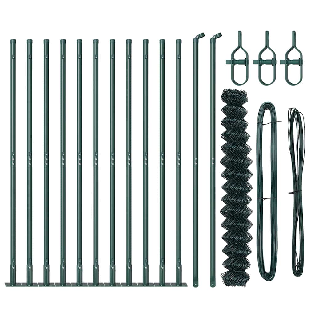 Hegnspæl Grøn 25 x 1,6 m (60 x 60 mm maske) Stål og PVC