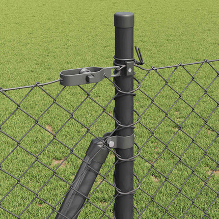Udendørs kædedysehegn med betonbase 25 x 0,8 m PVC-belagt stål